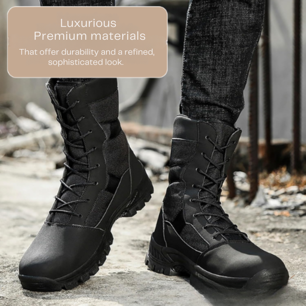 Hugh | Men's Military Tactical Boots with High Camo