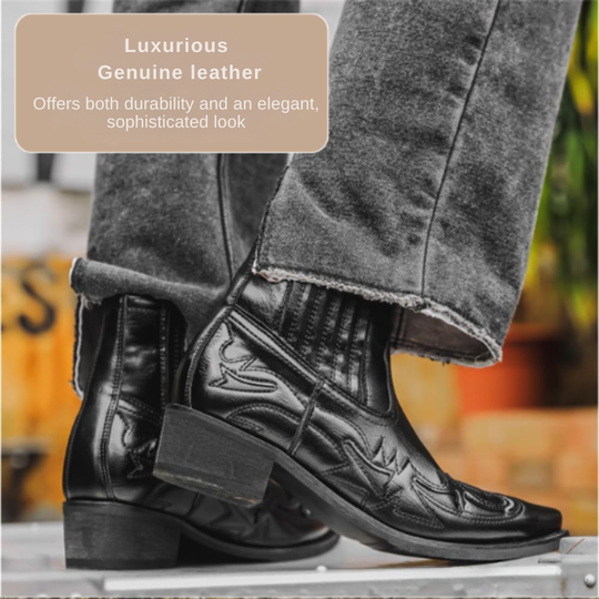 Brian | Classic Low Heel Cowboy Boots