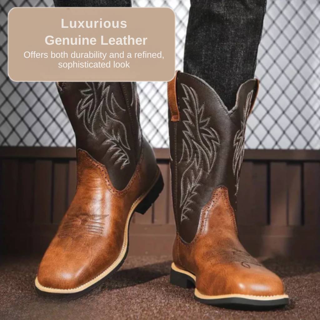 Henning Mid-Calf Embroidered Cowboy Boots