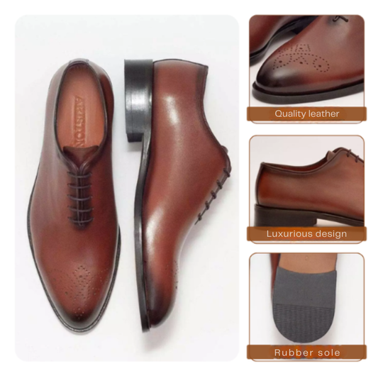 Ashton | Oxford Shoes with Cowhide Leather Upper and Plain Toe