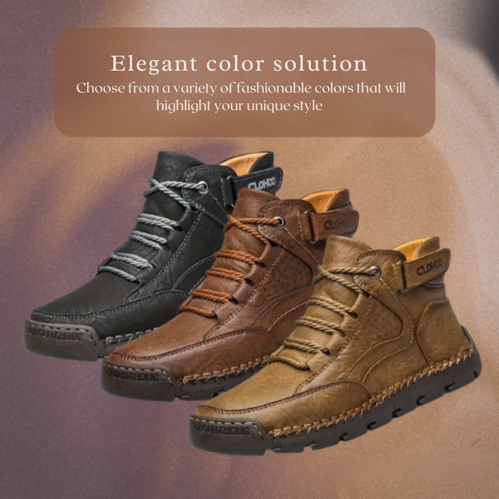 Charles | Orthopedic PU Leather Hiking Shoes