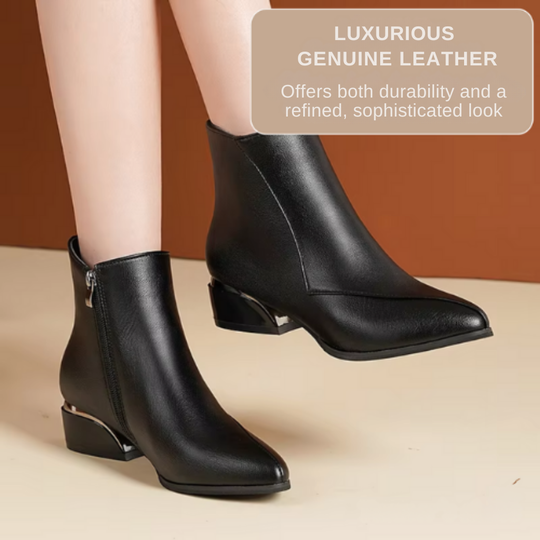 Elena | Casual Ankle Boots with Side Zipper