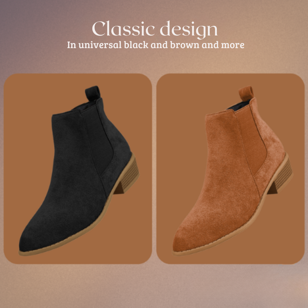 Clara | Pointed Toe Ankle Boots with Zip