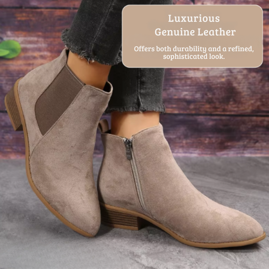 Clara | Pointed Toe Ankle Boots with Zip