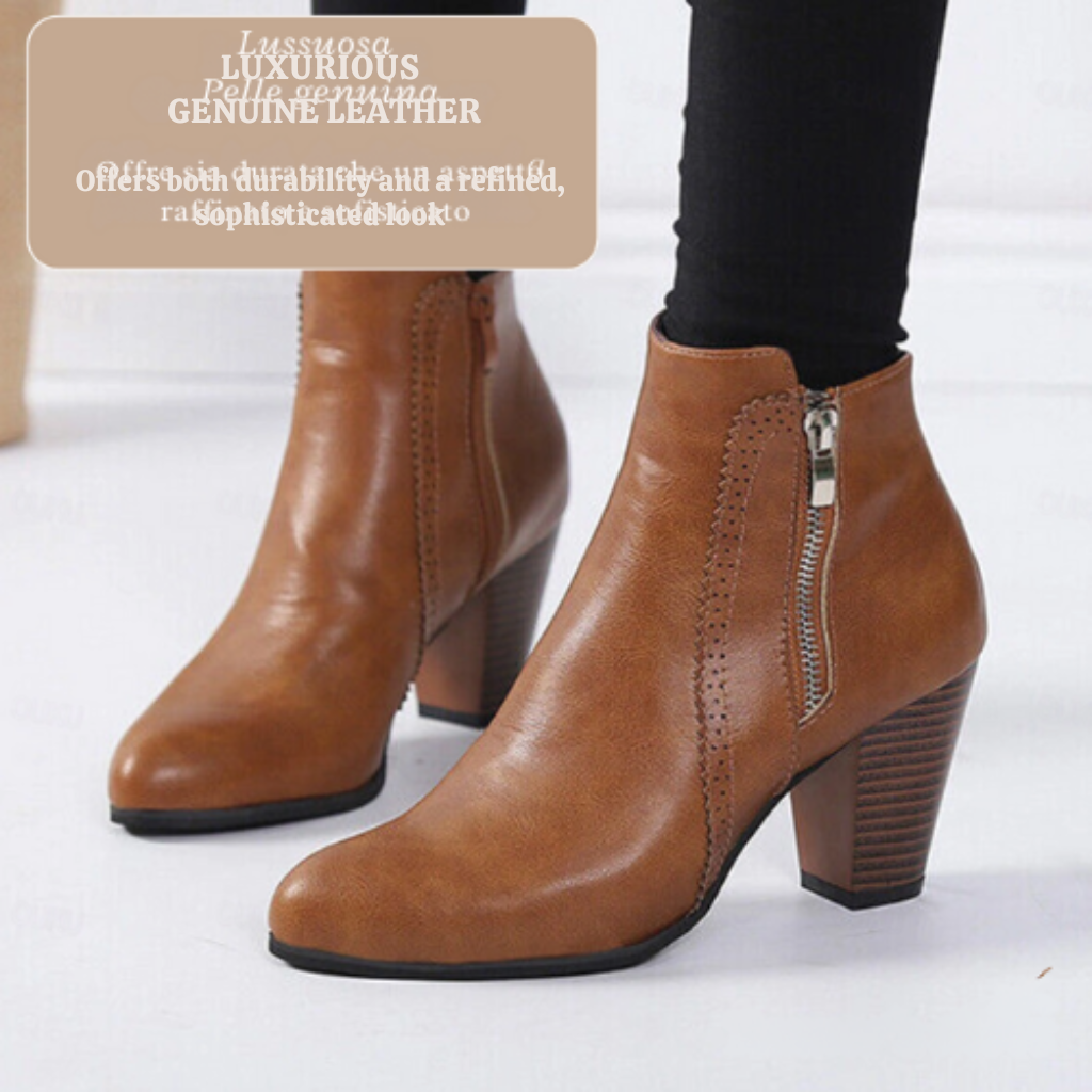 Amelia | Breathable Faux Leather Ankle Boots
