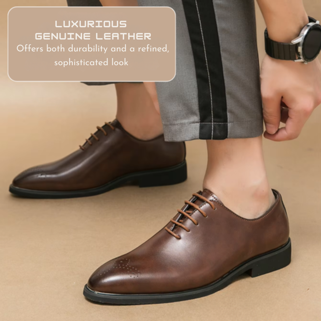 Ashton | Leather oxford shoes with plain toe