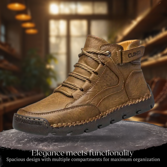 Charles | Orthopedic PU Leather Hiking Shoes