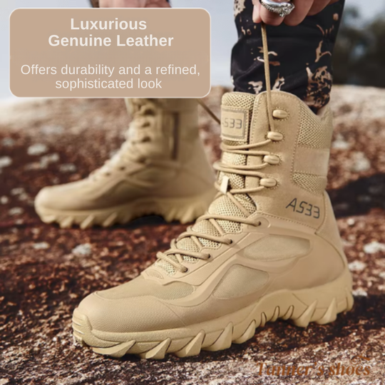 Alec | Men's Boots with Cushioned Rubber Sole and Military Style