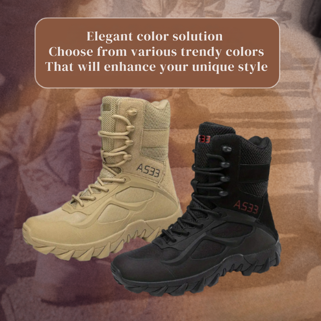 Alec | Men's Boots with Cushioned Rubber Sole and Military Style