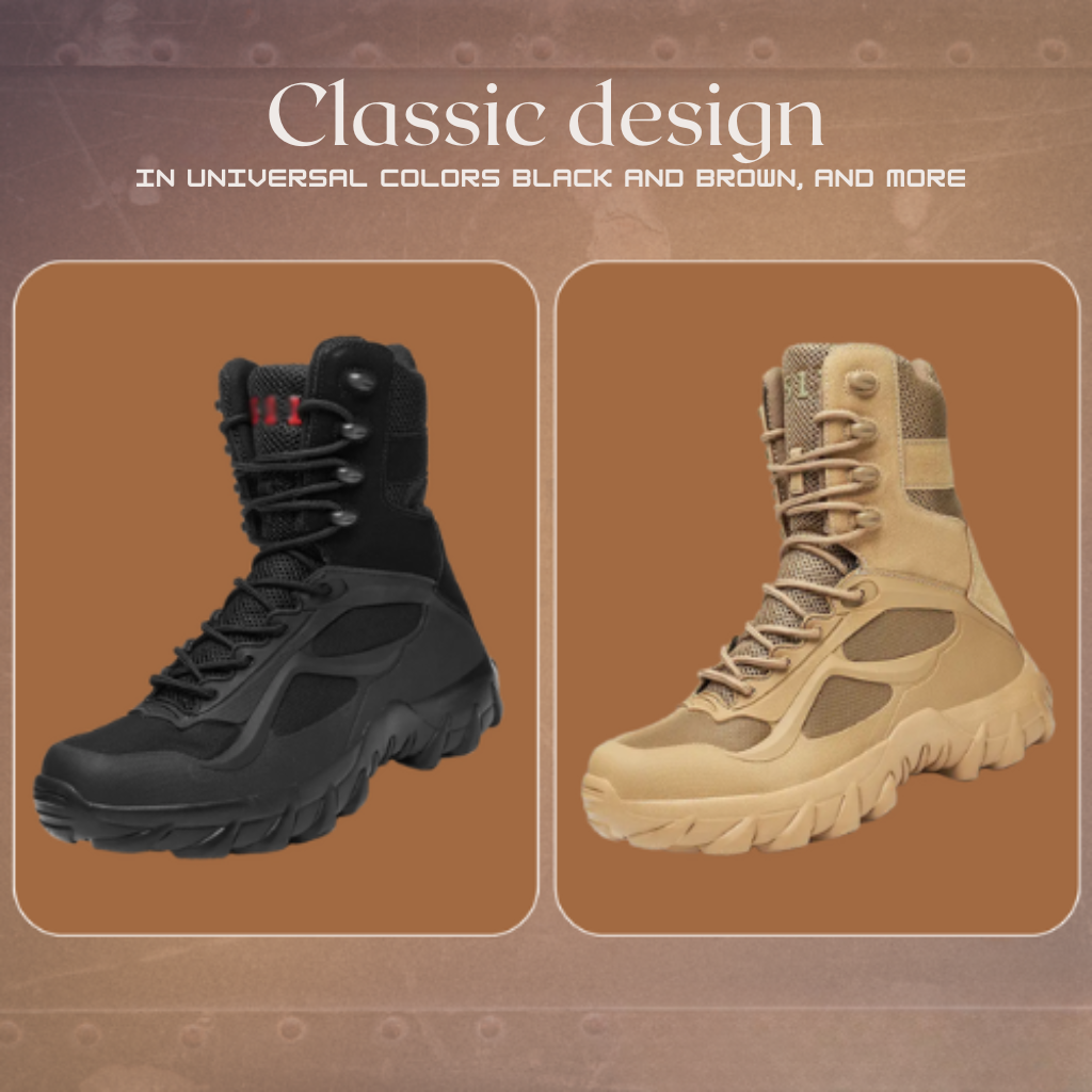 Emir | Solid Color Military Cotton Outdoor Boots