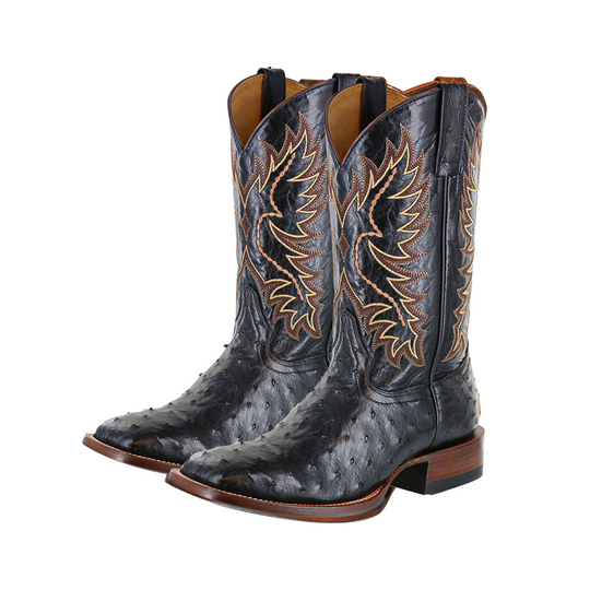 Gustav Embroidered Leather Mid-Calf Boots