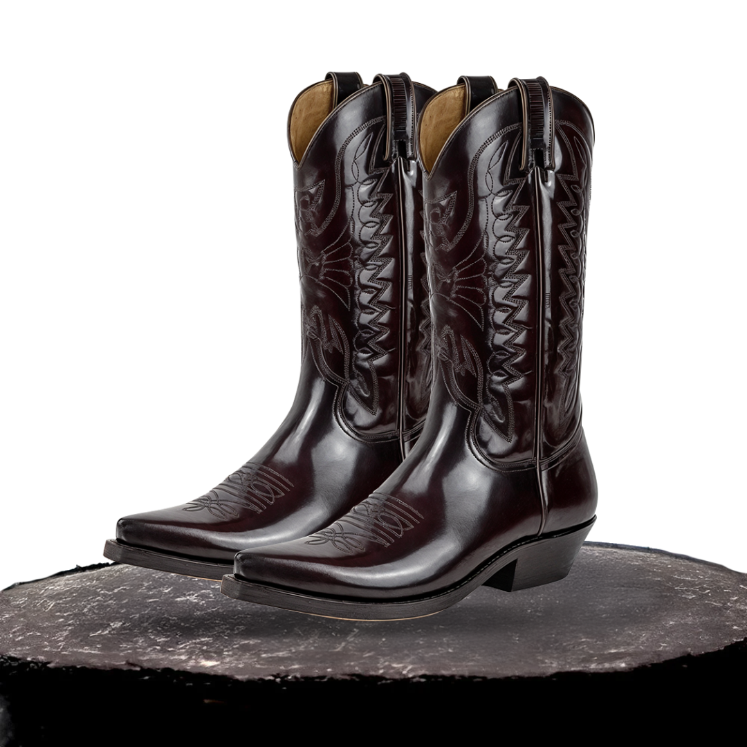 Aurora | Leather High Heel Ankle Boots with Pointed Toe for Women