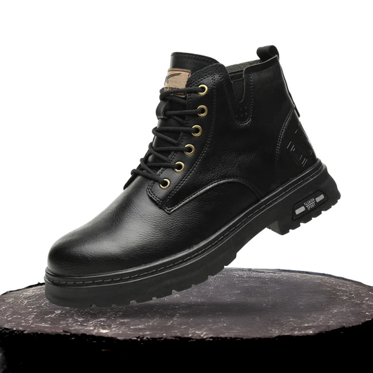 Walter | Fashionable lace-up boots with side zipper for men