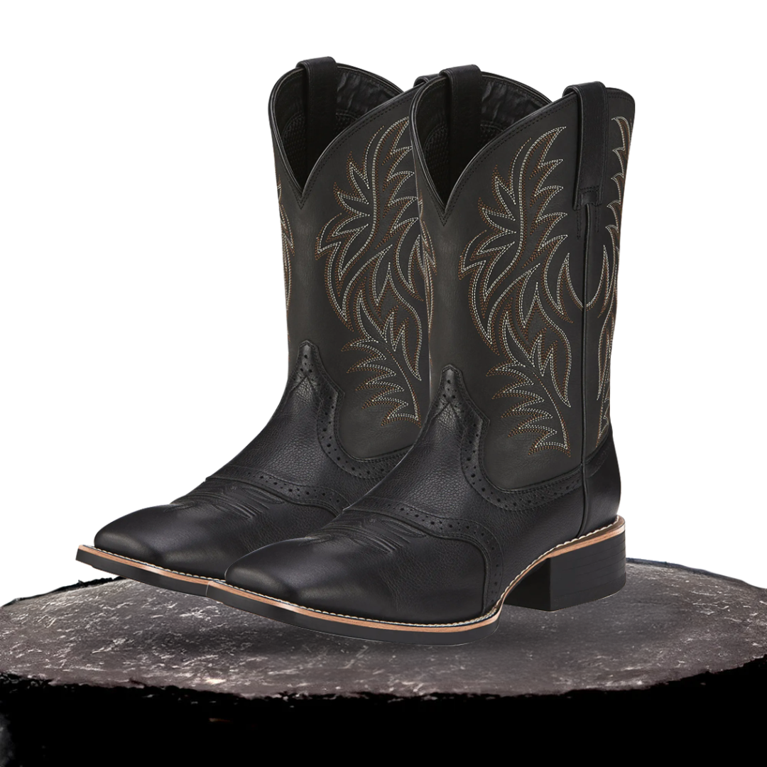 Henning Mid-Calf Embroidered Cowboy Boots