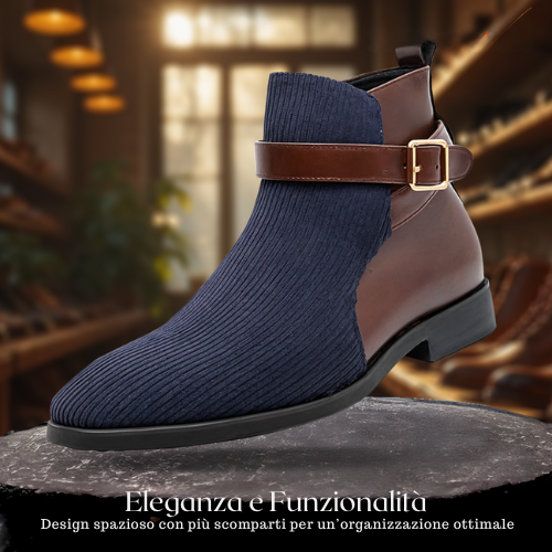 Sander | Vintage Color Block with Belt Buckle