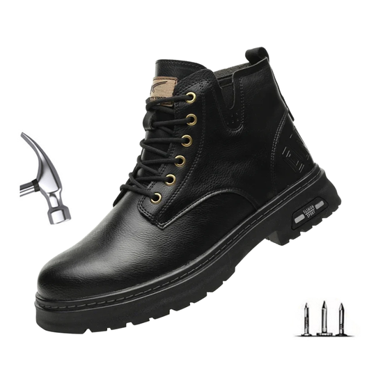 Walter | Fashionable lace-up boots with side zipper for men