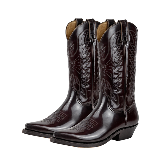 Aurora | Leather High Heel Ankle Boots with Pointed Toe for Women