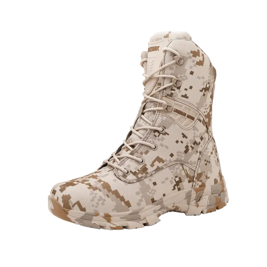 Zack | Men's Durable Military-Style Boots with High Top and Camouflage Pattern