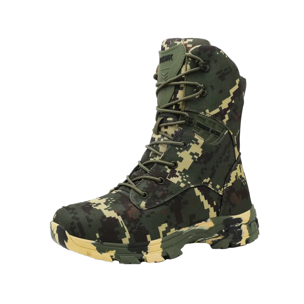 Zack | Men's Durable Military-Style Boots with High Top and Camouflage Pattern