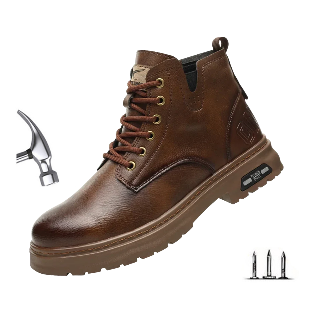 Walter | Fashionable lace-up boots with side zipper for men