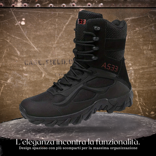 Alec | Men's Boots with Cushioned Rubber Sole and Military Style