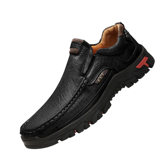 Carl | Fashionable Leather Loafers with Stitching for Men