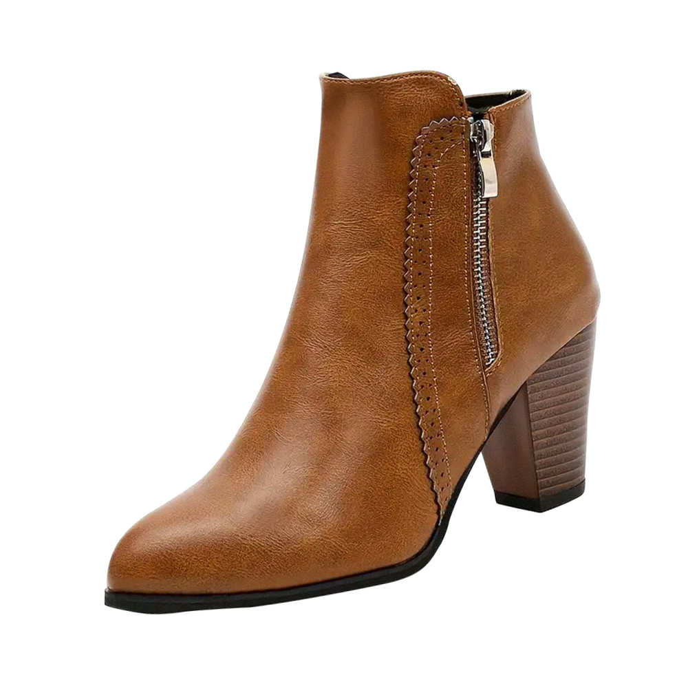 Amelia | Breathable Faux Leather Ankle Boots